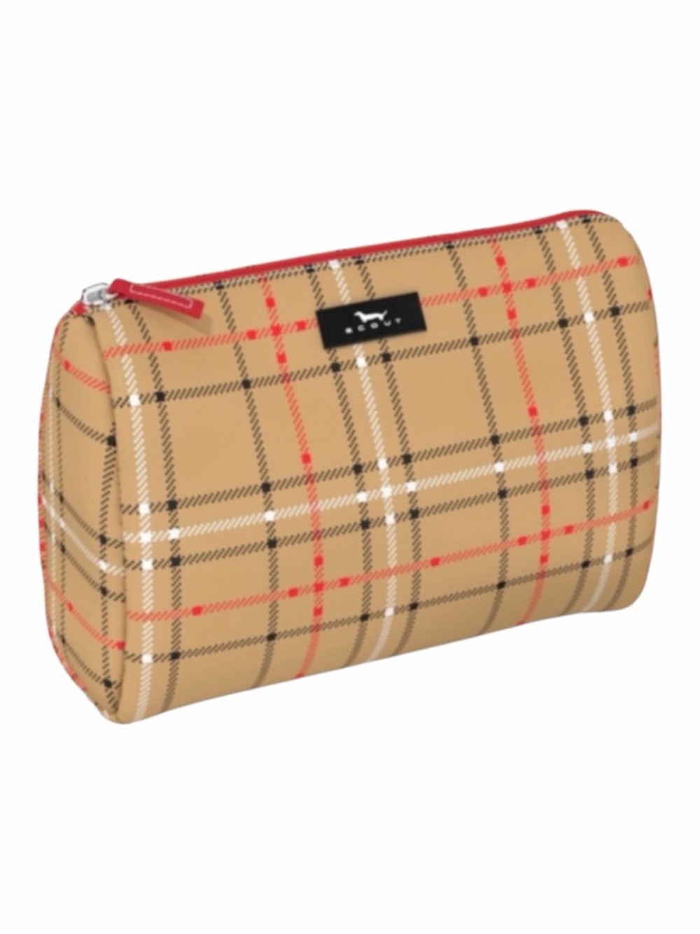 Scout Tan Plaid Packin’ Heat Makeup Bag